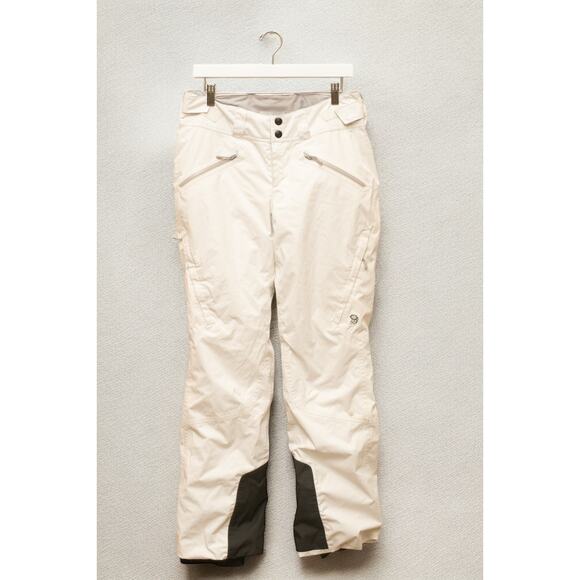 Mountain Hardwear Insulated Snow Pants | Women’s Small (S/R) Ivory/Black - Picture 1 of 5
